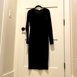 Michael Kors crushed velvet knee length dress